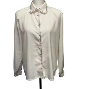 Vintage Koret Blouse, sz 12, Pearl buttons